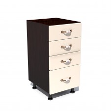 Corp inferior 40 cu 4 sertare Zebra MDF vanilie simplu